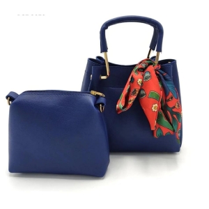 Women's PU Leather Plain Hand Bag Set