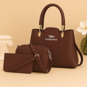 TBM Official 3-Piece Women’s Rexine Handbag Set – Multiple Colors