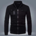 Men’s Fleece Plain Bomber Jacket