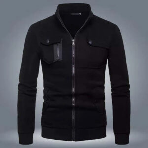Men’s Fleece Plain Bomber Jacket