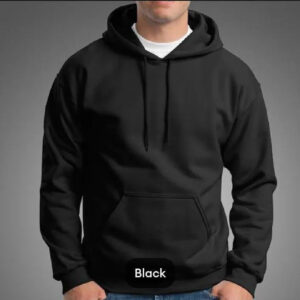 Men's Fleece Printed Hoodie – Black