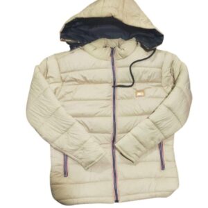 Men’s Black Parachute Puffer Jacket — Hooded Neck Style