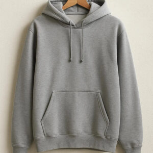 Men’s Fleece Plain Hoodie – Soft, Warm & Everyday Comfort | Grey