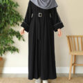 Georgette Plain Full Abaya – With Stoller, Belt & Pockets