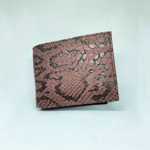 Men’s Leather Wallet – Textured Snake Pattern