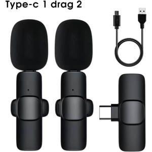 K9 Dual Wireless Lavalier Microphone | Plug & Play USB Type-C  Mic with Auto Sync & Noise Reduction