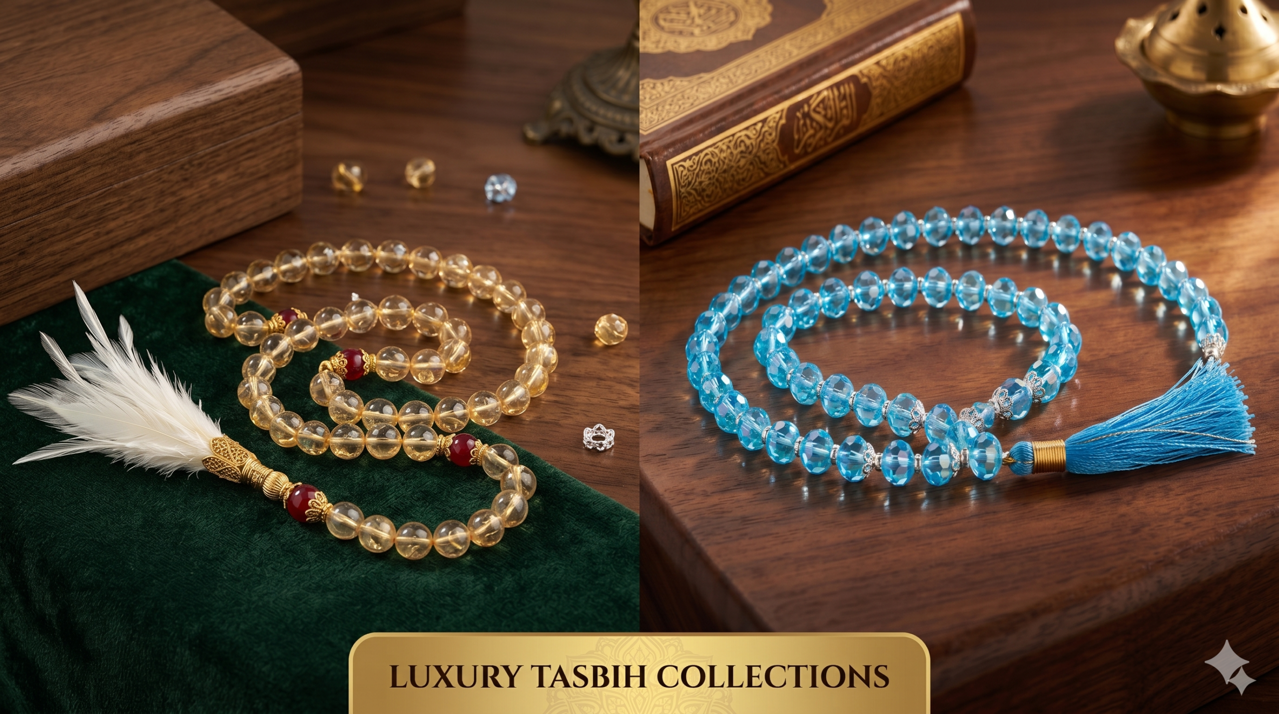 Marble & Crystal Tasbih