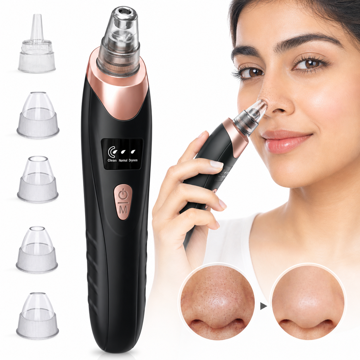 Blackhead Suction Remover with LED Display