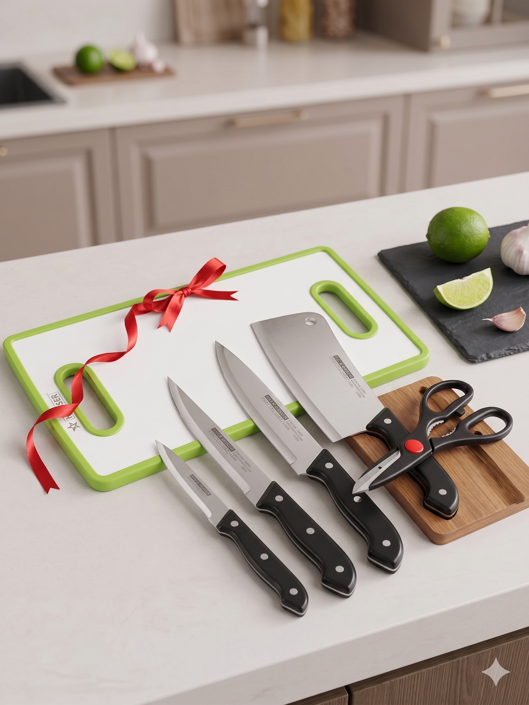 kitchen knife set with cutting board talha bazaar