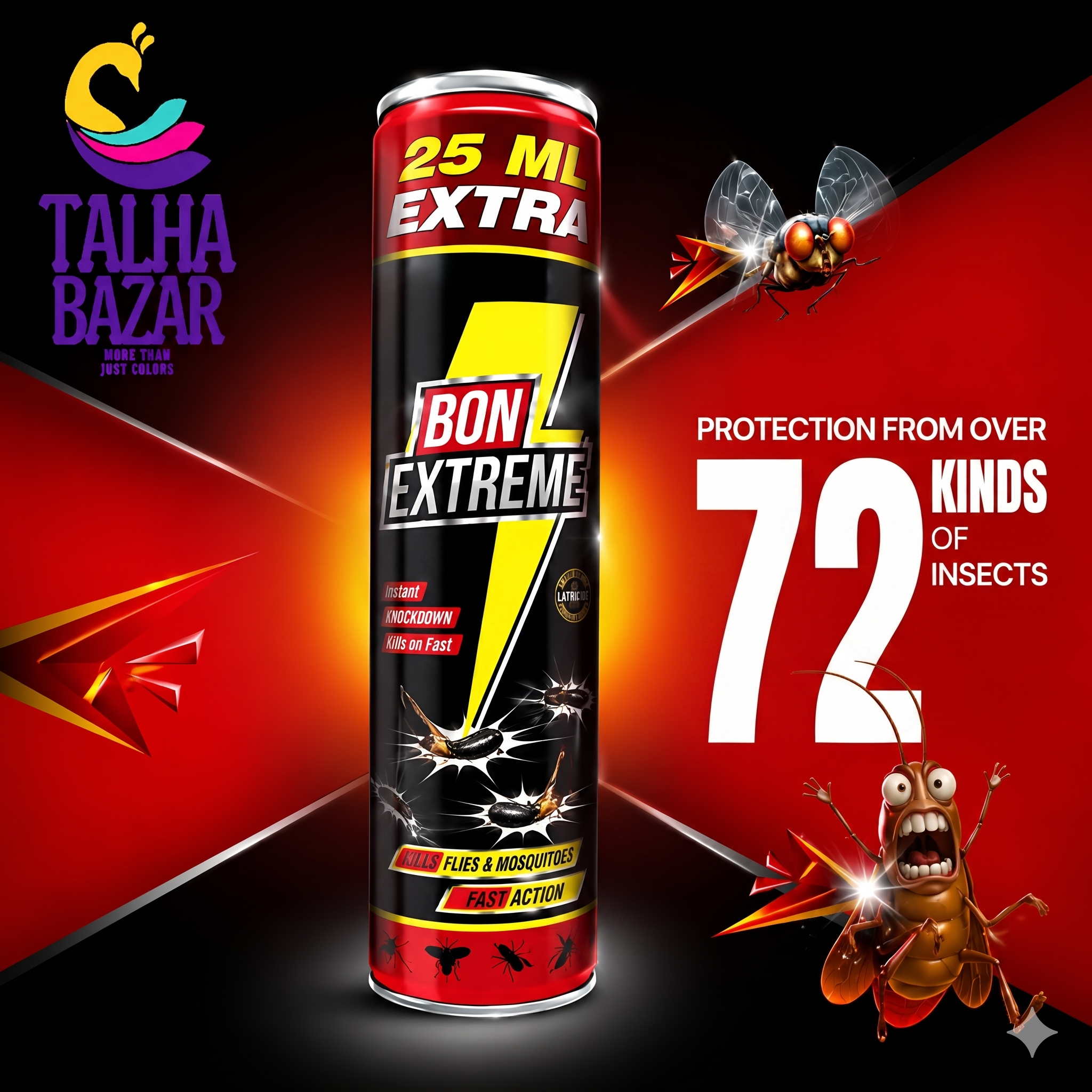 Fast-Acting Insect Killer Spray for home mosquito and cockroach protection