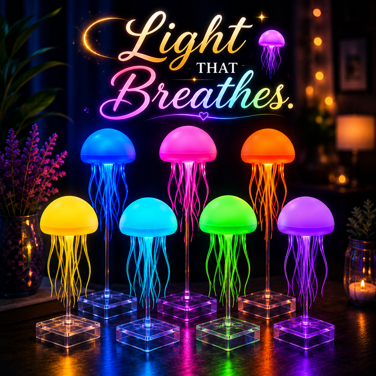Jellyfish LED Lamp Pakistan RGB Color Changing Night Light