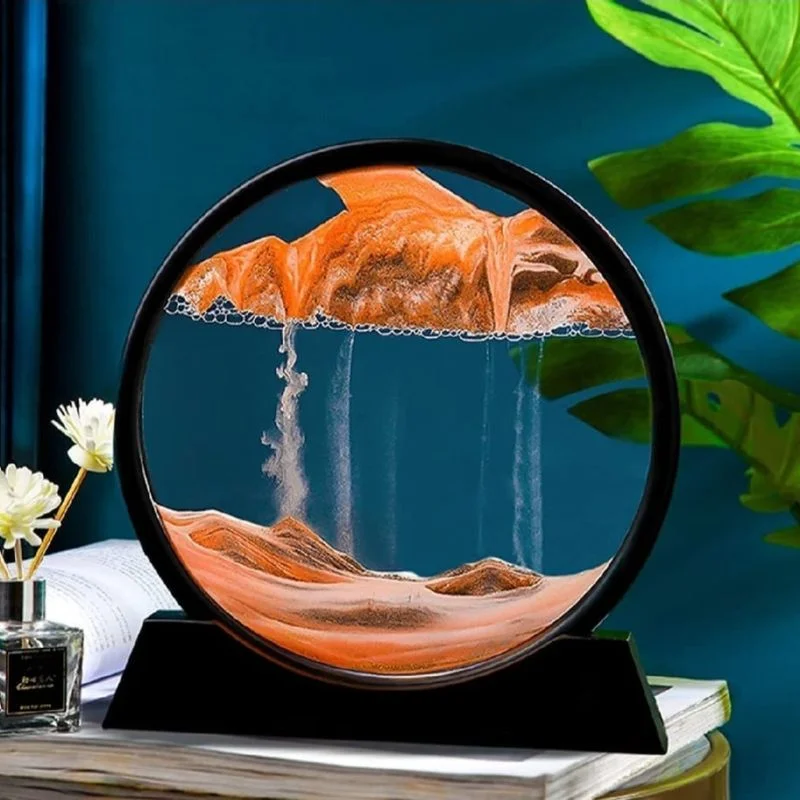 Moving Sand Art Picture 8 Inch Random Color Deep Sea Sandscape Decoration