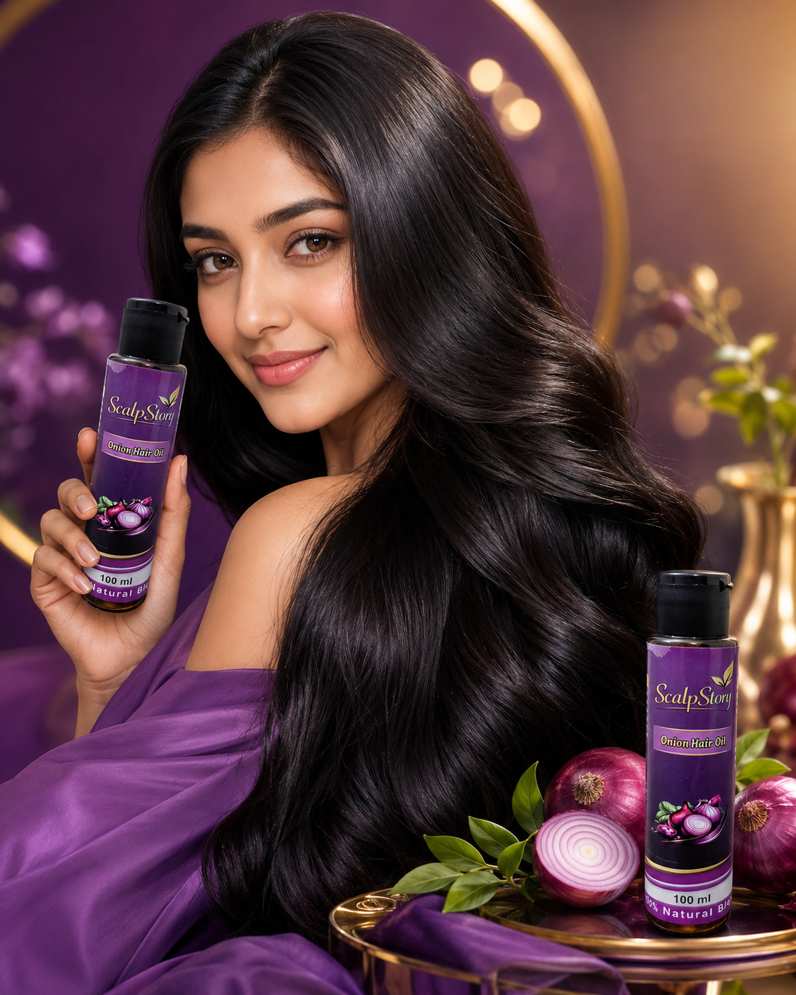 Onion Hair Oil 100ml anti hair fall oil for all hair types