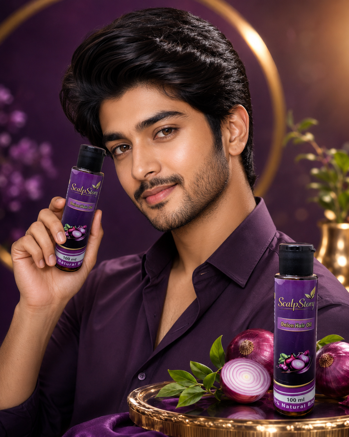 Onion Hair Oil natural hair care for strong and shiny hair