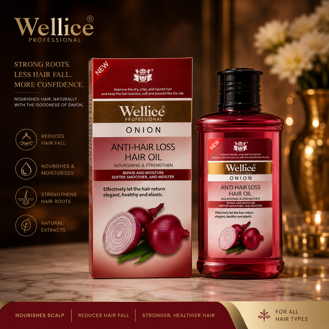Wellice Onion Anti Hair Loss Hair Oil
