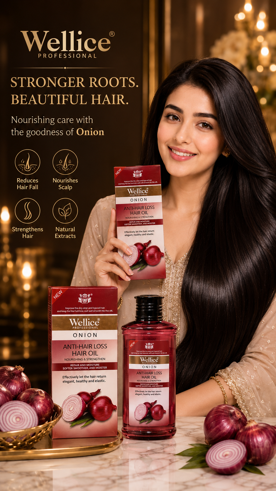 Wellice Onion Anti Hair Loss Hair Oil Scalp Care