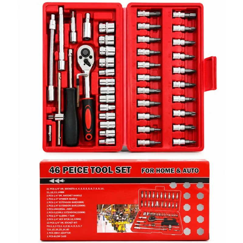 46-Piece Socket Wrench Set with Storage Case