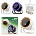 Desktop Rechargeable Fan with powerful 360° adjustable airflow for home and office