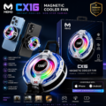 MEMO CX16 Magnetic Mobile Cooling Fan Front View