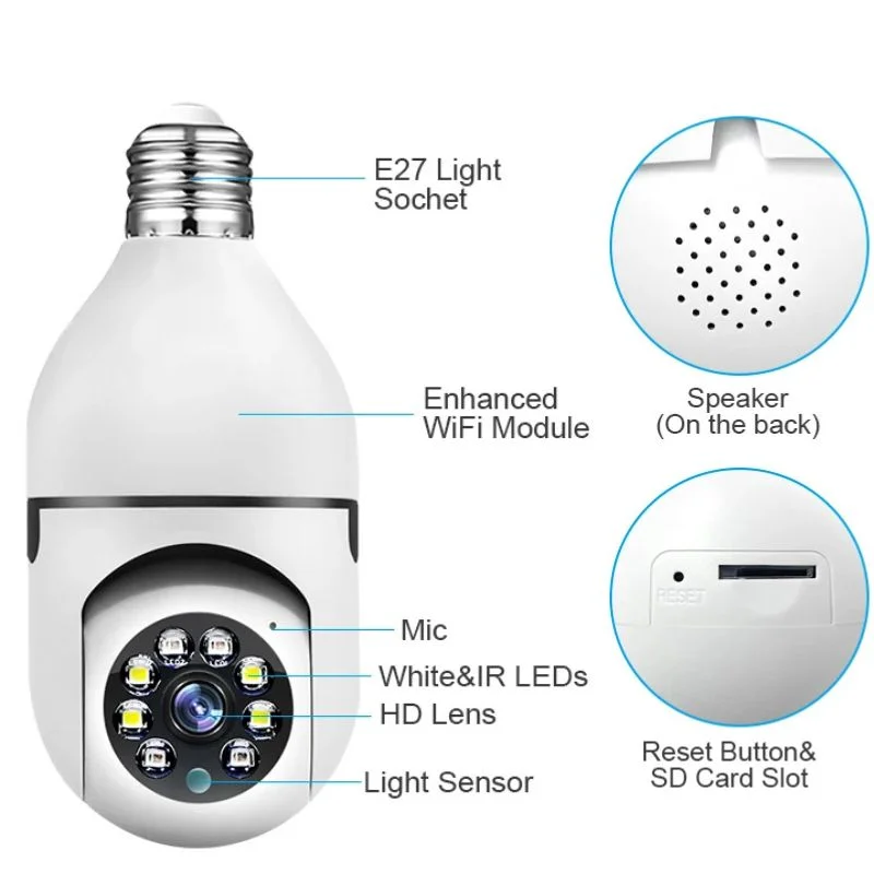 WiFi Bulb Camera Pakistan – Speed-X 1080P security camera