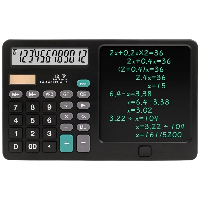 calculator with writing tablet for office calculations