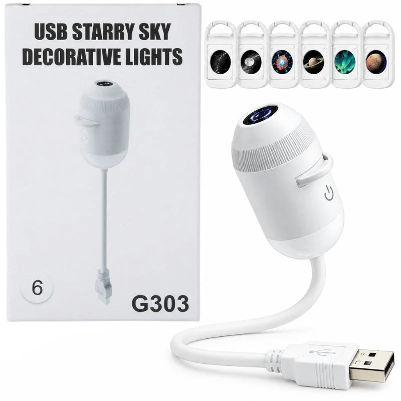 Galaxy projector night light with multiple decorative light effects