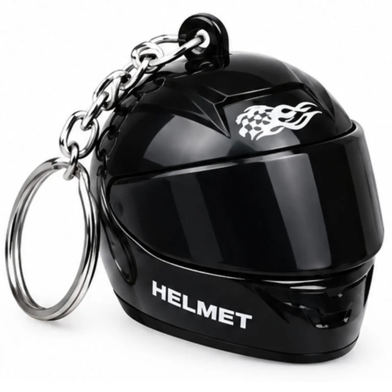 mini motorcycle helmet keychain with movable visor
