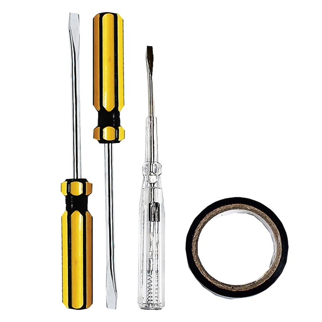 Portable household tool set ready for home, office and basic maintenance use