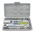 Aiwa 40 Piece Socket Wrench Set in grey carrying case with ratchet and sockets