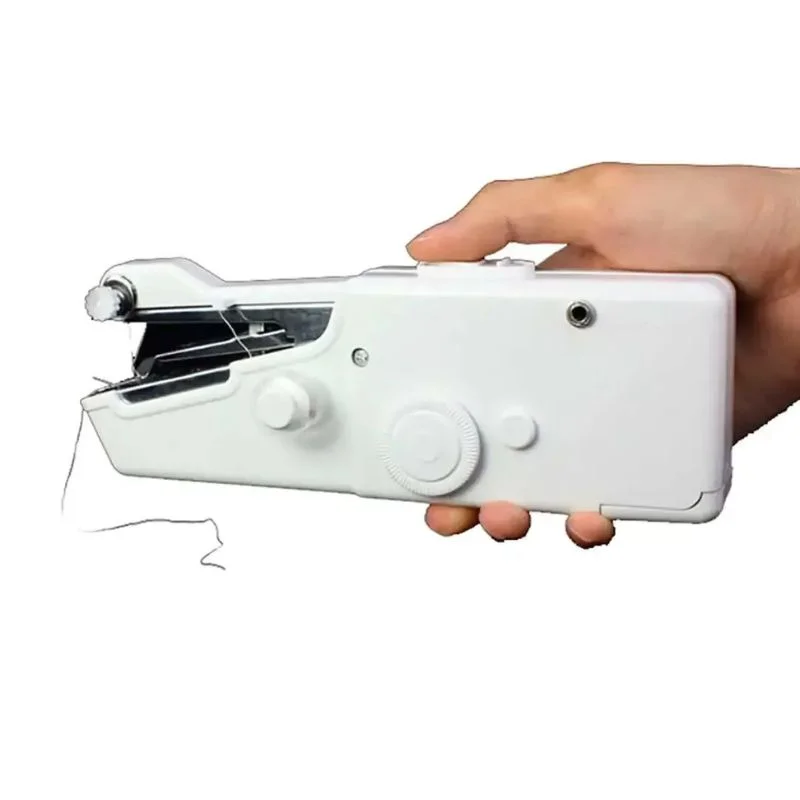 Side angle of compact Handy Stitch mini sewing machine