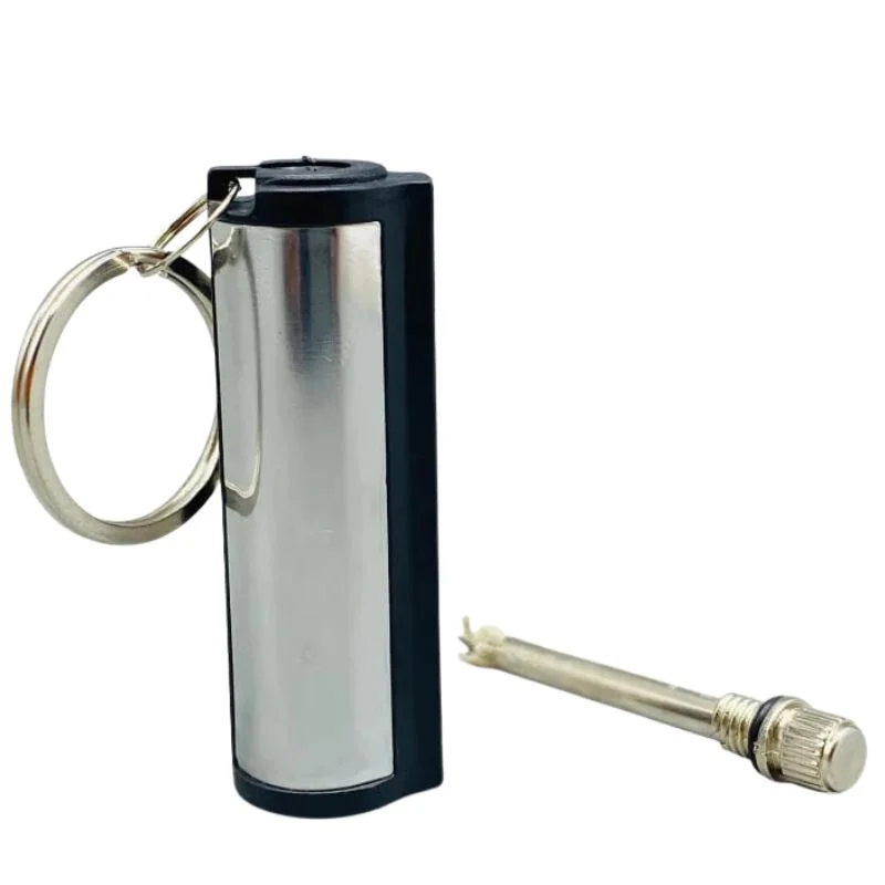 Reusable flint keychain lighter