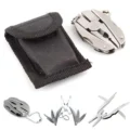 Stainless steel multitool pliers with carry pouch
